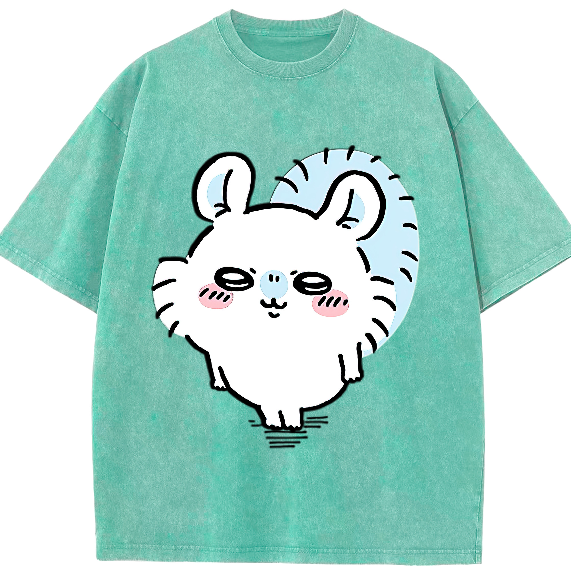 （画像用） ちいかわ モモンガ Chii-kawa Momonga 綿100% ヴィンテージ風 半袖Tシャツ（フロントプリント）